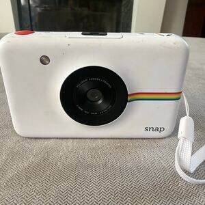 Polaroid Snap POLSP01W Instant Digital Camera Printer White ZINK Tested Power